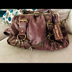 Betsey Johnson plum leather bag